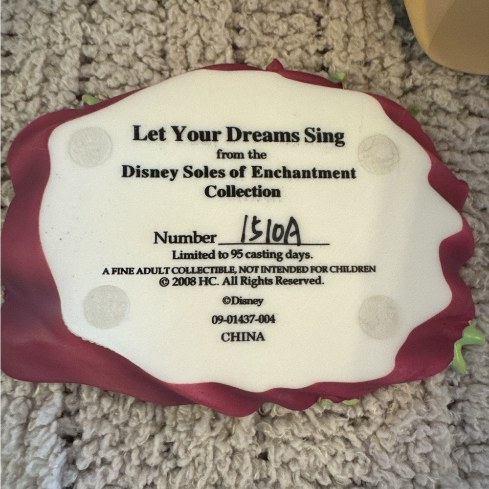 Disney Lmtd Release “Soles of Enchantment” #1510A (2008) “Let Your Dreams Sing” - Picture 2 of 8